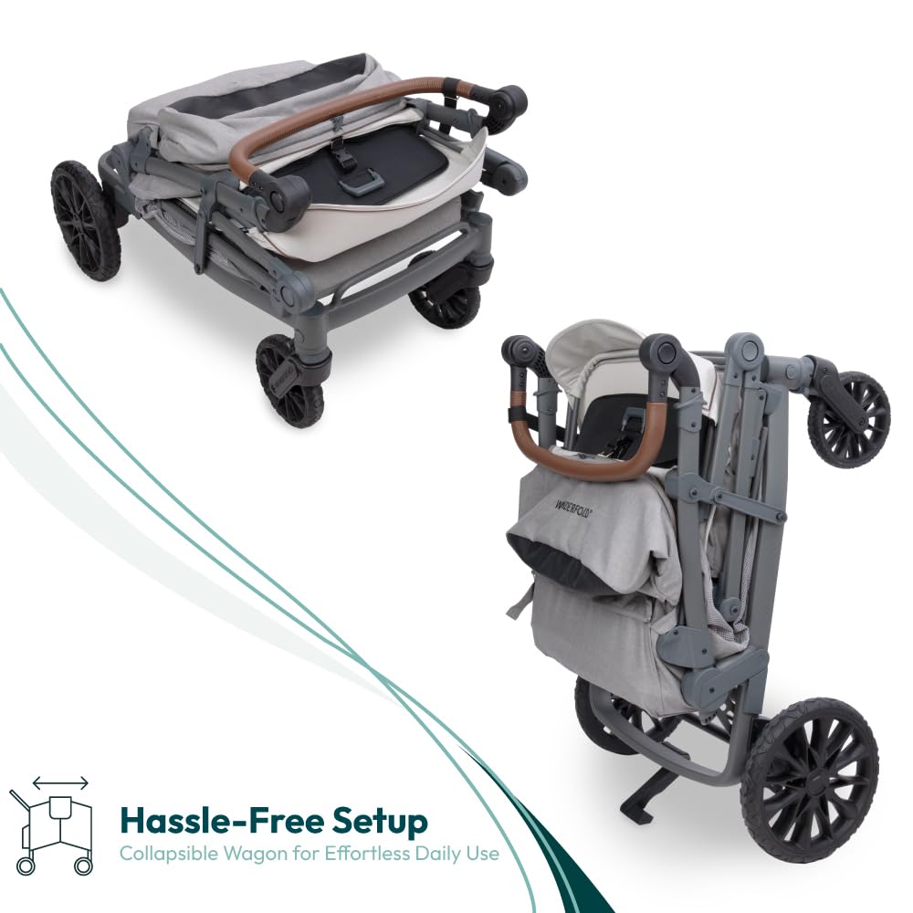 Removable seats enable flexible seating for growing families.