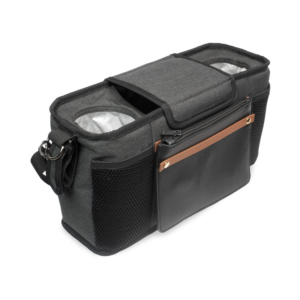 WonderFold Outdoor parent console wipes holder enables fast, mess-free cleanups.