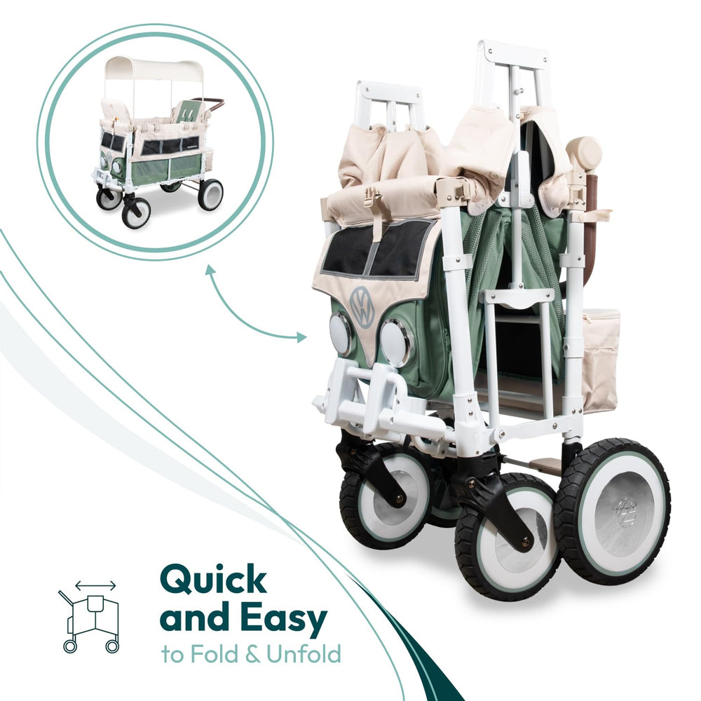 WonderFold Outdoor VW Wagon all-terrain XL wheels ready for beach or park