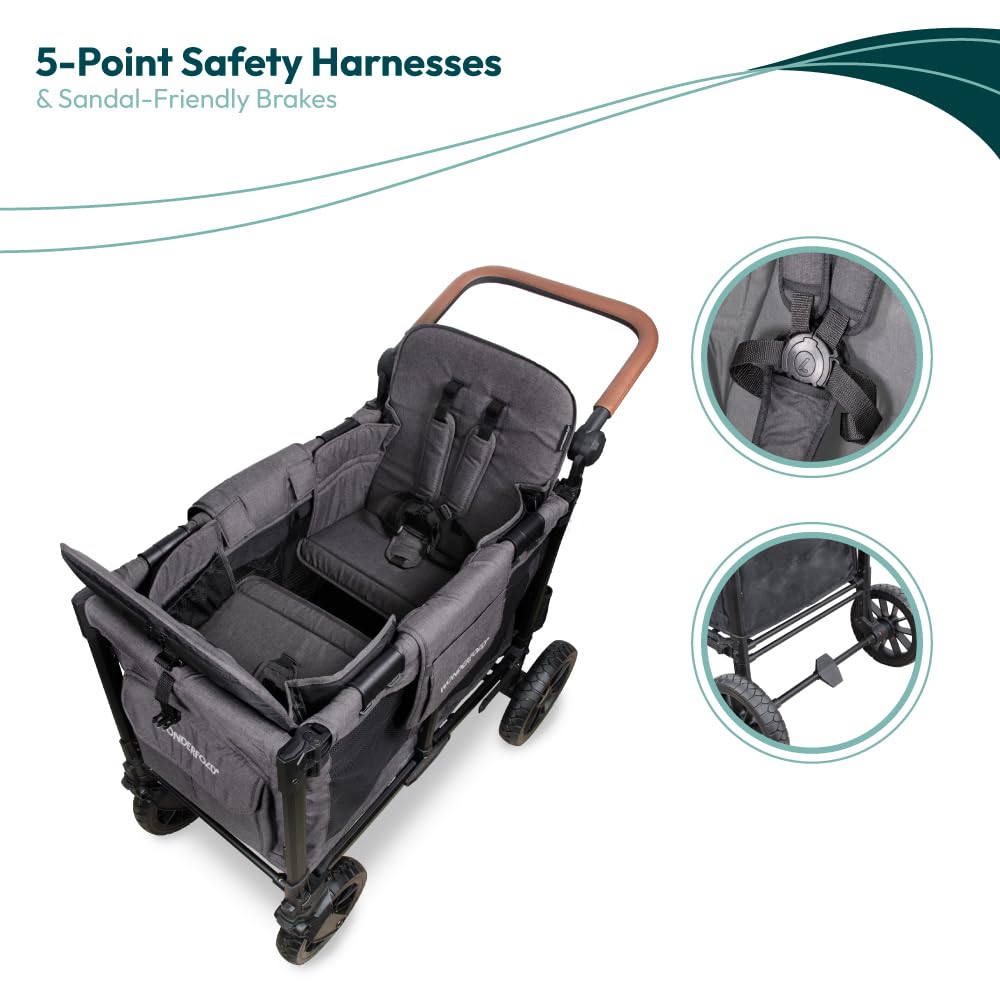 WonderFold W2 Luxe Pro used as a beach cart for family outings