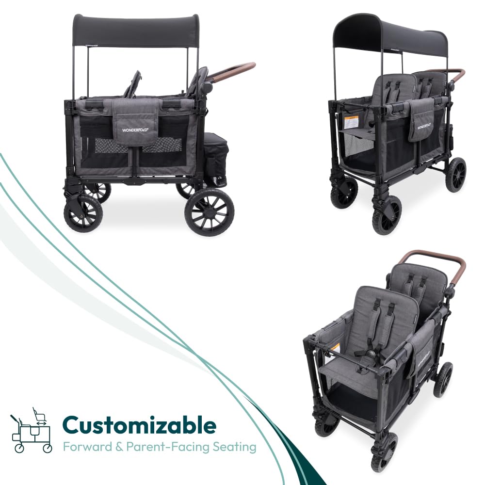 Compact folded storage of WonderFold W2 Luxe Pro for transport