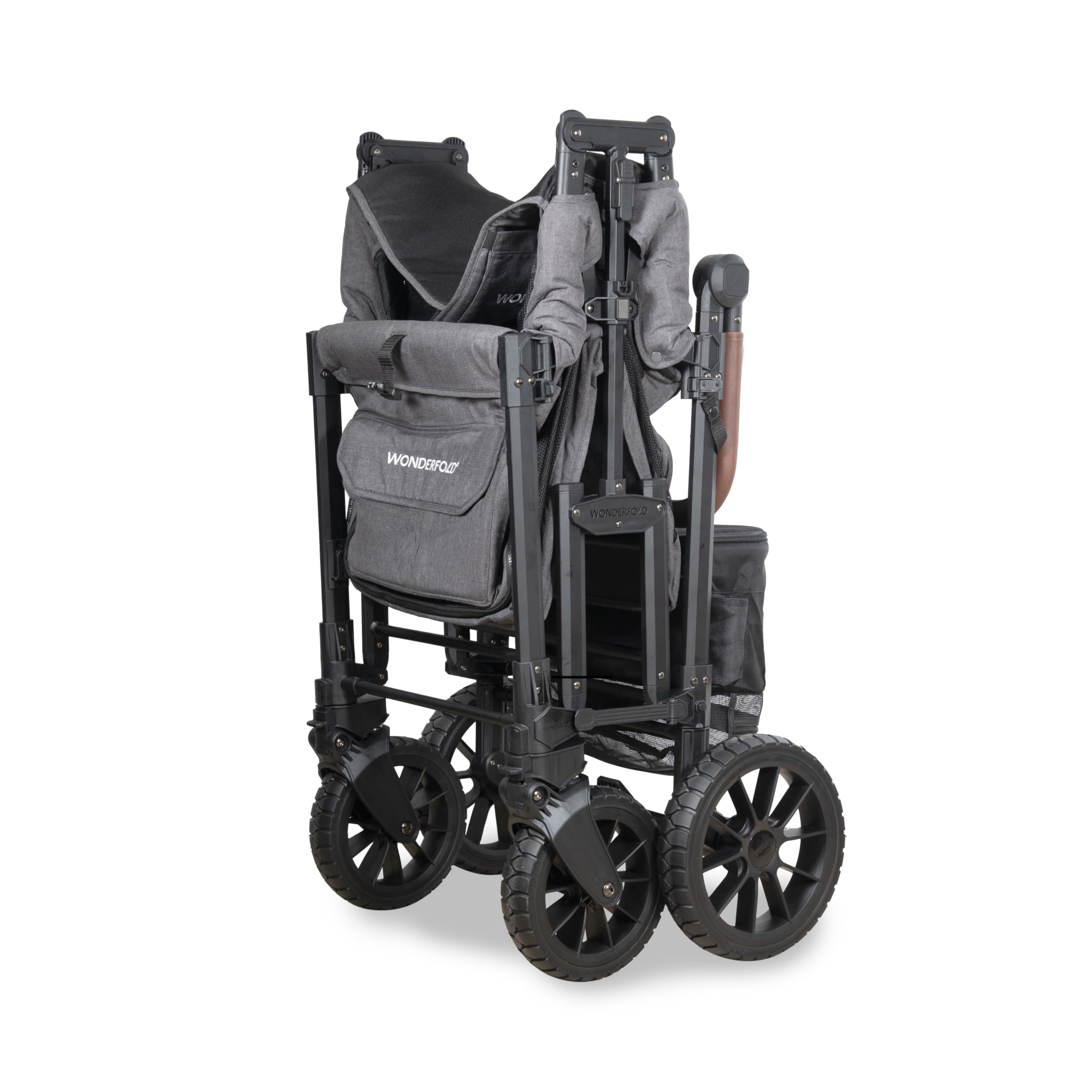 Removable sun canopy on WonderFold W2 Luxe Pro provides adjustable shade