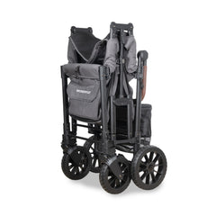 Removable sun canopy on WonderFold W2 Luxe Pro provides adjustable shade