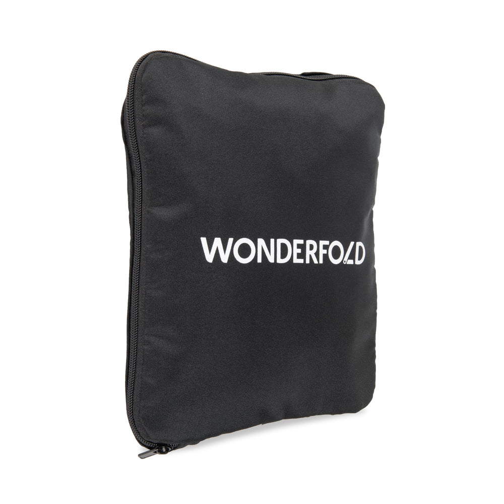 WonderFold W4 dust cover uses an integrated drawstring for secure base fit