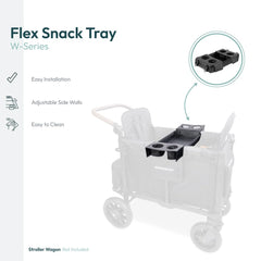 WonderFold W2 Flex Snack Tray Adjustable Sidewalls adapt for play and meals