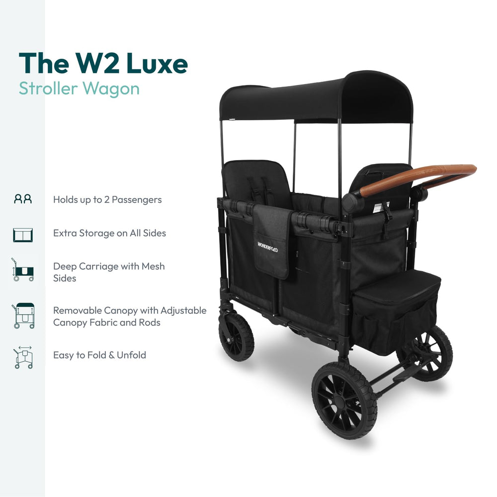WonderFold W2 Luxe removable reclining seats enable flexible seating arrangements.