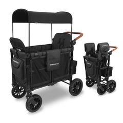 WonderFold W2 Luxe two-seater wagon, front view, ideal for family outings.