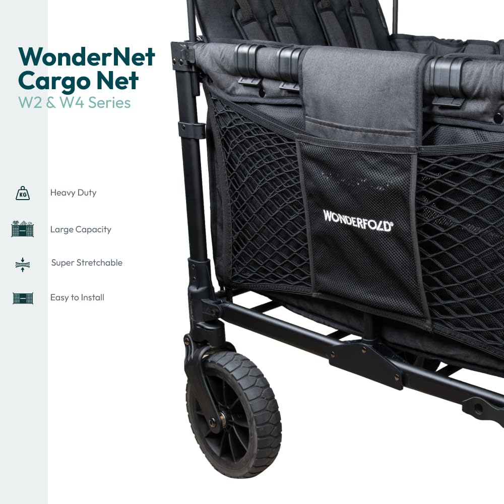 WonderFold cargo net fits W2 and W4 wagons for extra storage