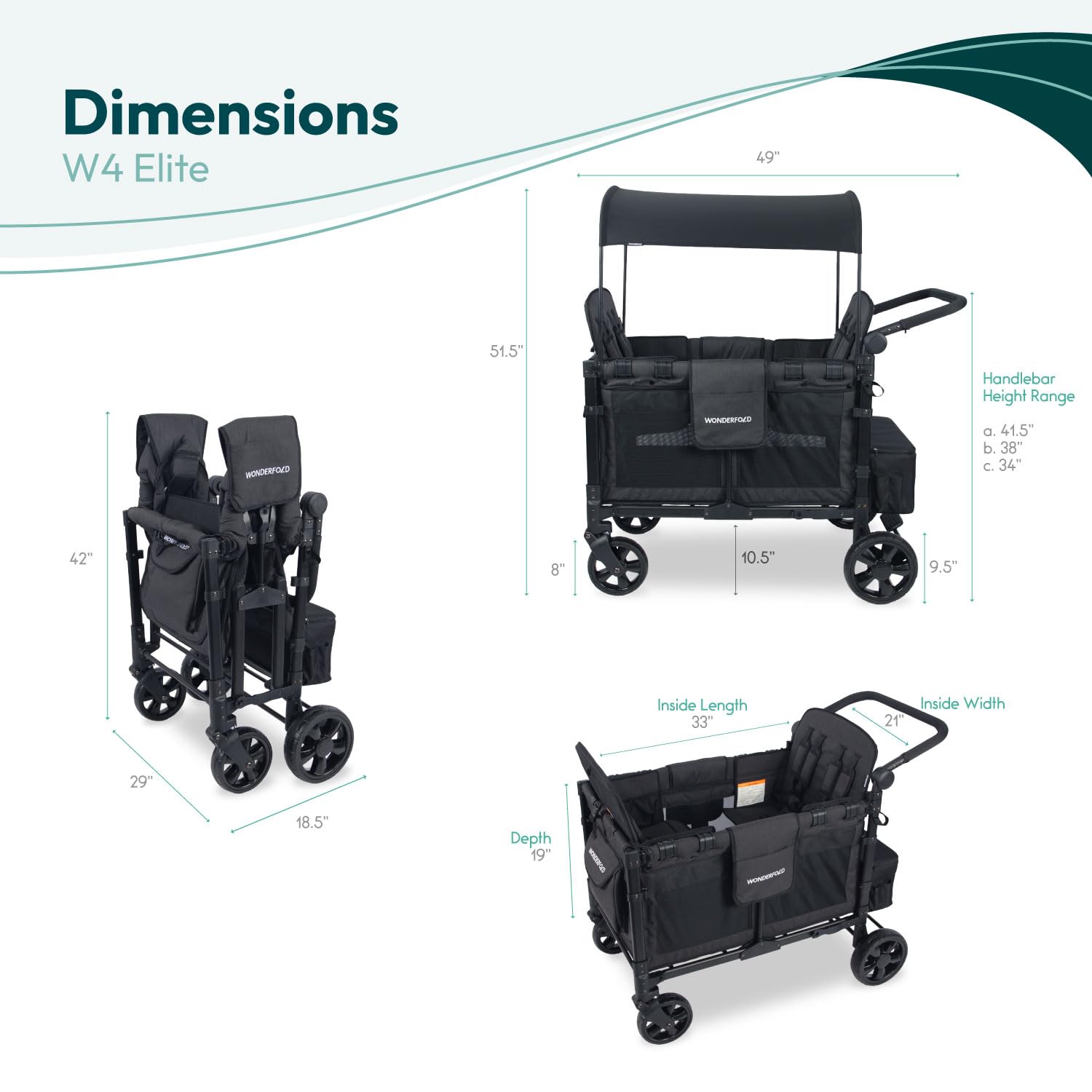 WonderFold W4 Elite folded-storage image signals easy portability and compact stowaway