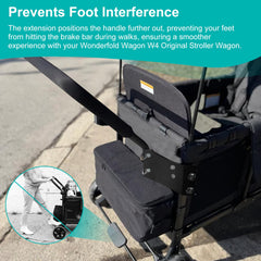 Wonderfold W4 handlebar extension side view for easier maneuverability
