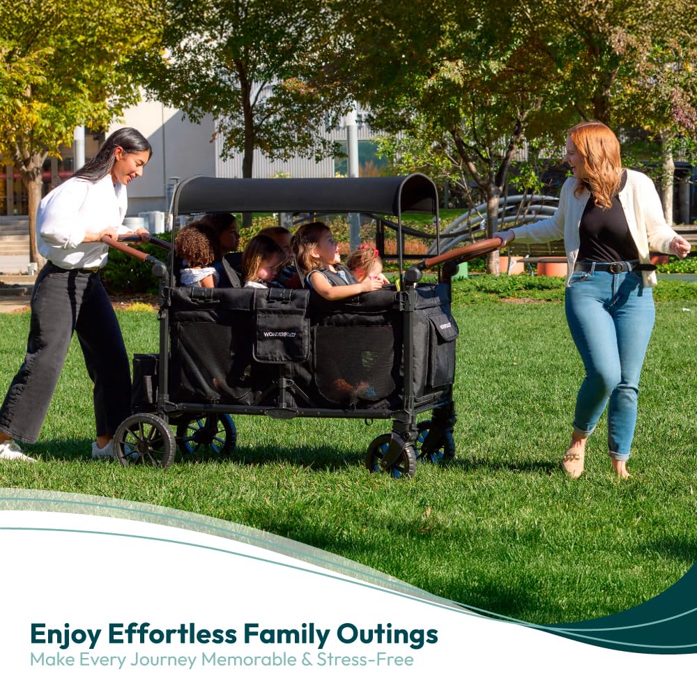 WonderFold W6 Luxe Pro front entry showing easy access for children.