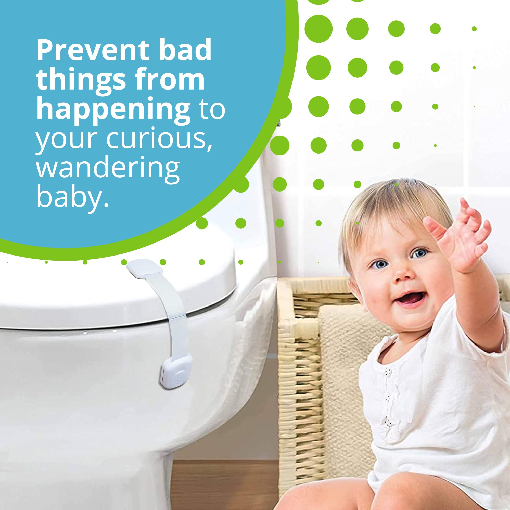 Wonderkid extra adhesive tapes let you reposition locks quickly.