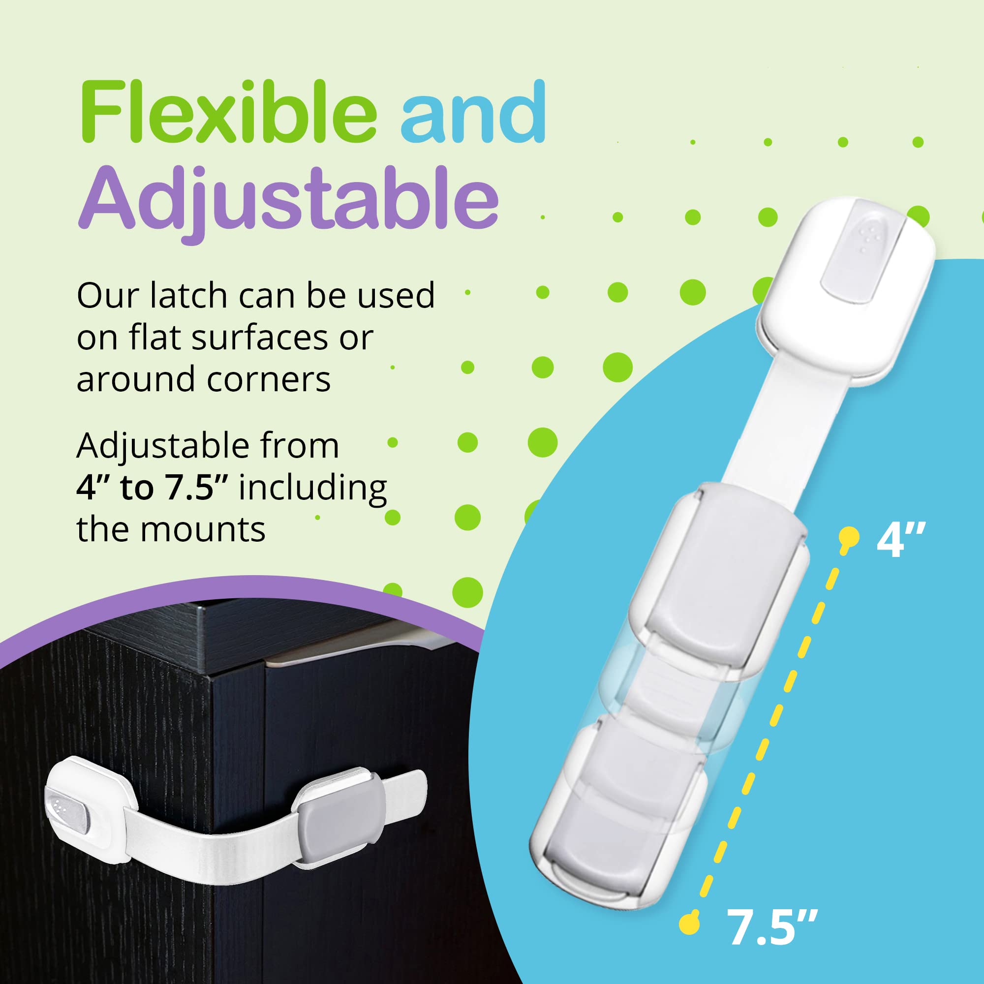 Wonderkid fridge lock supports baby-proofing without damaging surfaces.