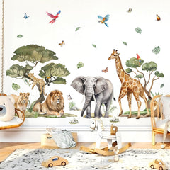 Wondever baby nursery zoo decals brighten kids' rooms with easy peel-and-stick application.