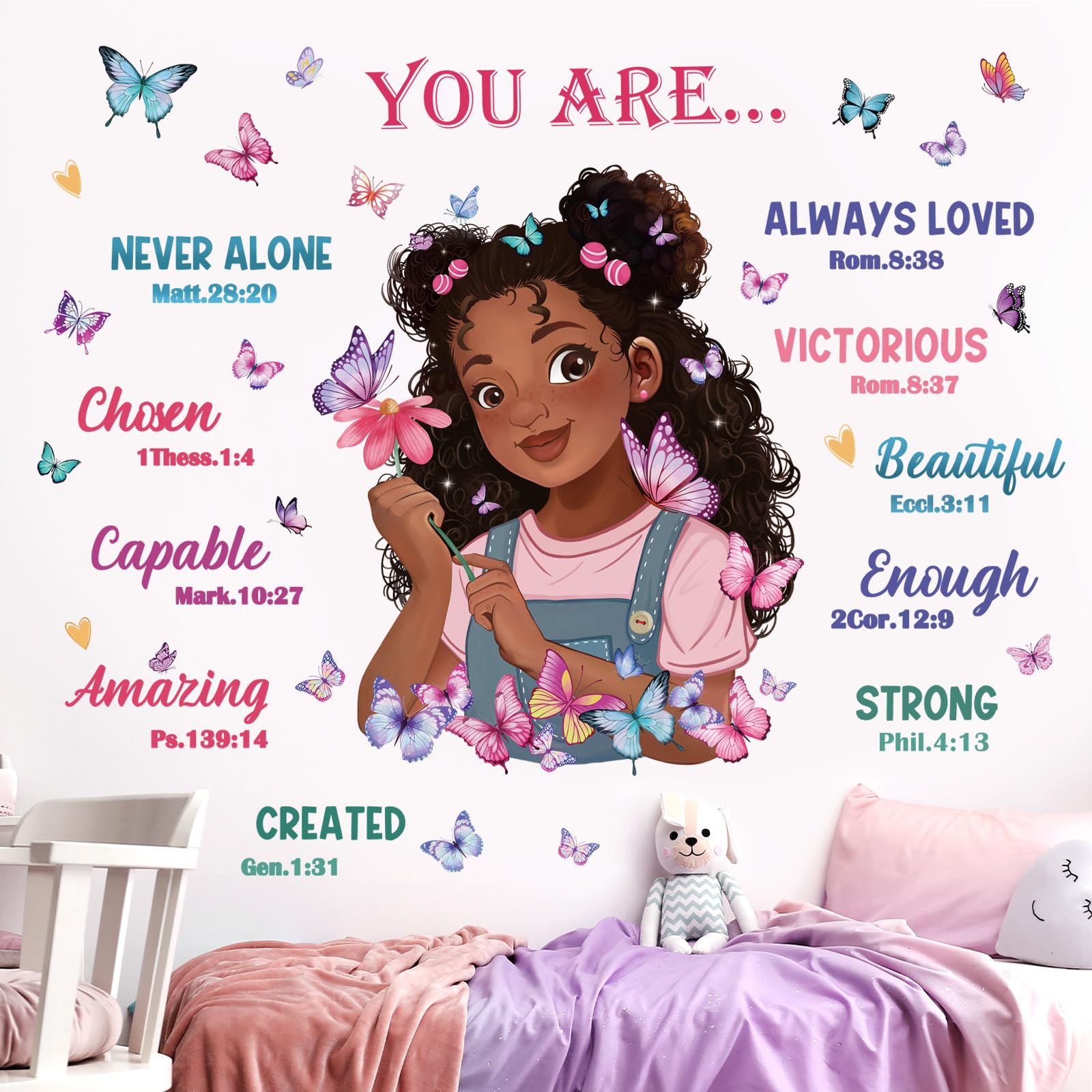 Wondever butterfly wall decals with inspirational quotes add color to nurseries