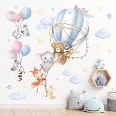 Wondever elephant balloon decal offers cheerful kid's room accent with peel-and-stick simplicity