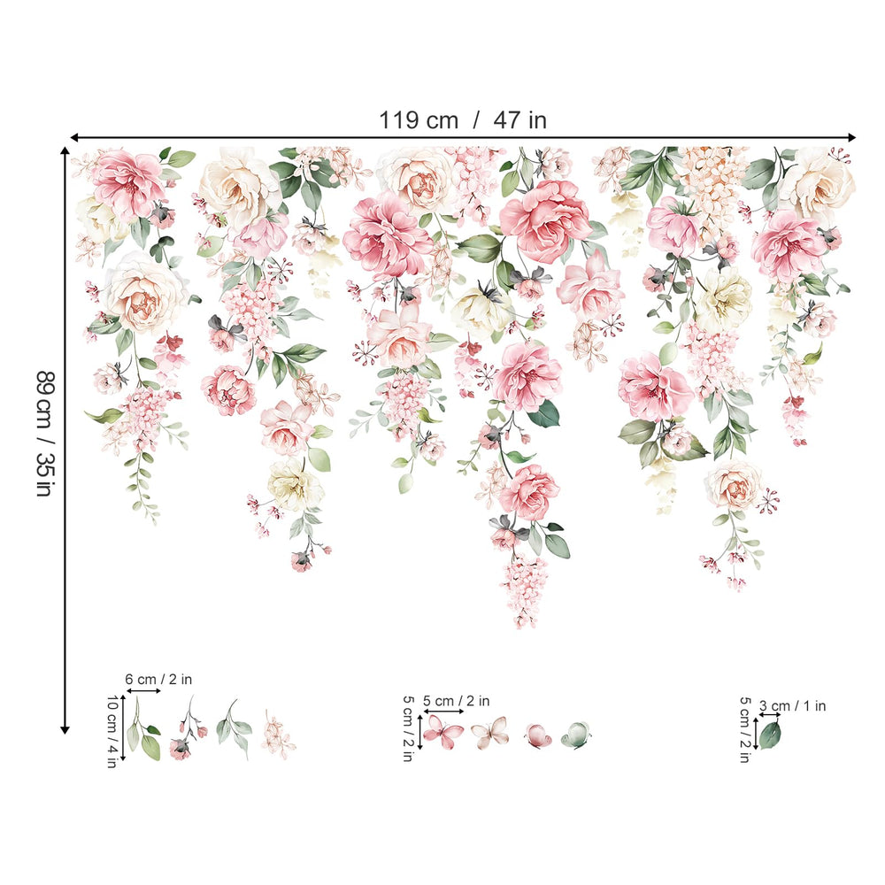 Wondever floral wall art for living room adds color without painting.
