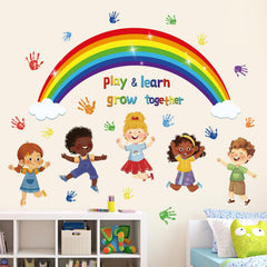 Wondever Inspirational Quotes Handprint Wall Art for kids' rooms and classrooms.