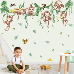 Wondever jungle animals wall art creates engaging play corners in kids' rooms.