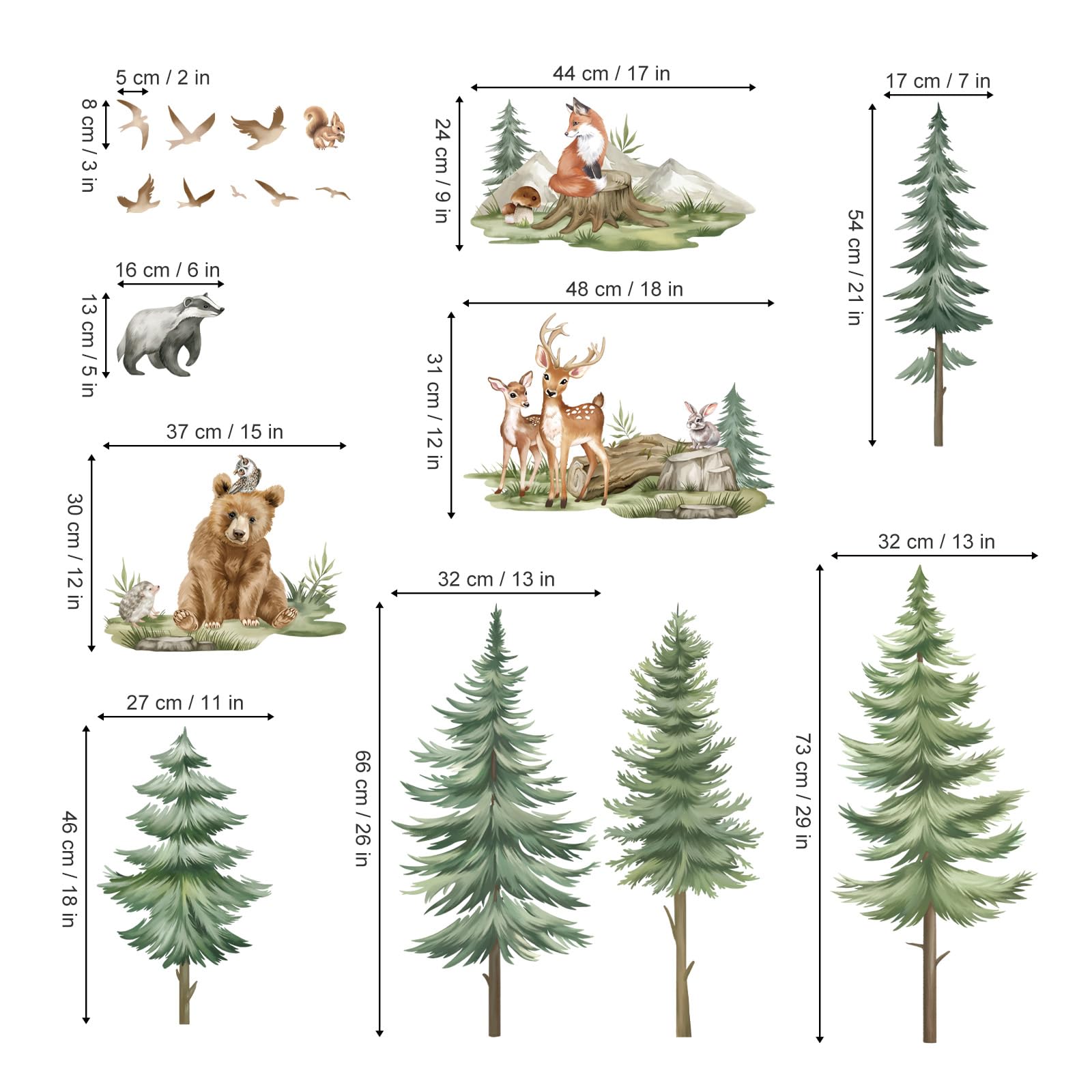 Wondever deer wall sticker adds gentle nature detail for bedrooms