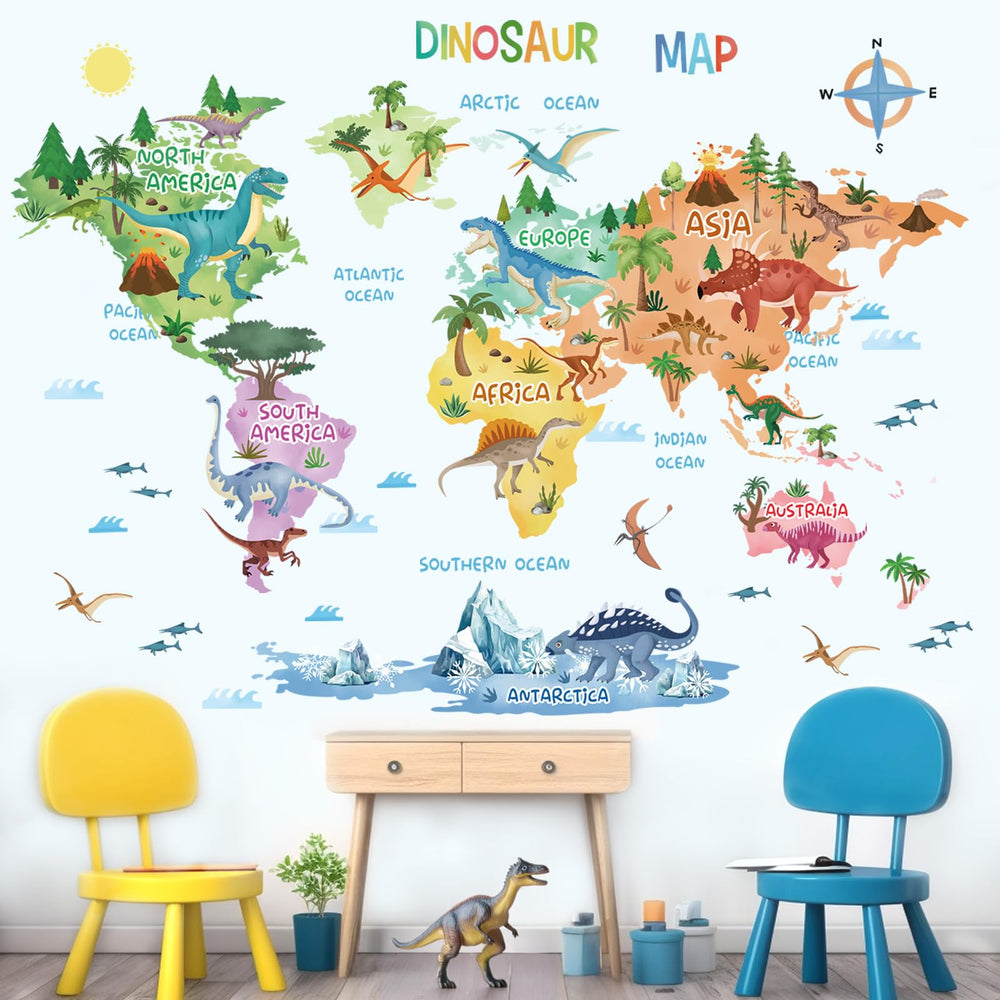 Wondever Peel-and-Stick Dinosaur stickers are easy to apply with no residue.