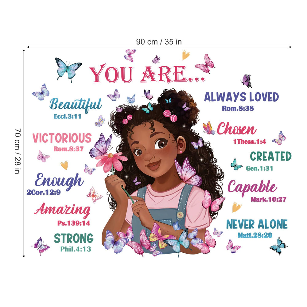 Wondever peel‑and‑stick wall art for girls' rooms easy to apply