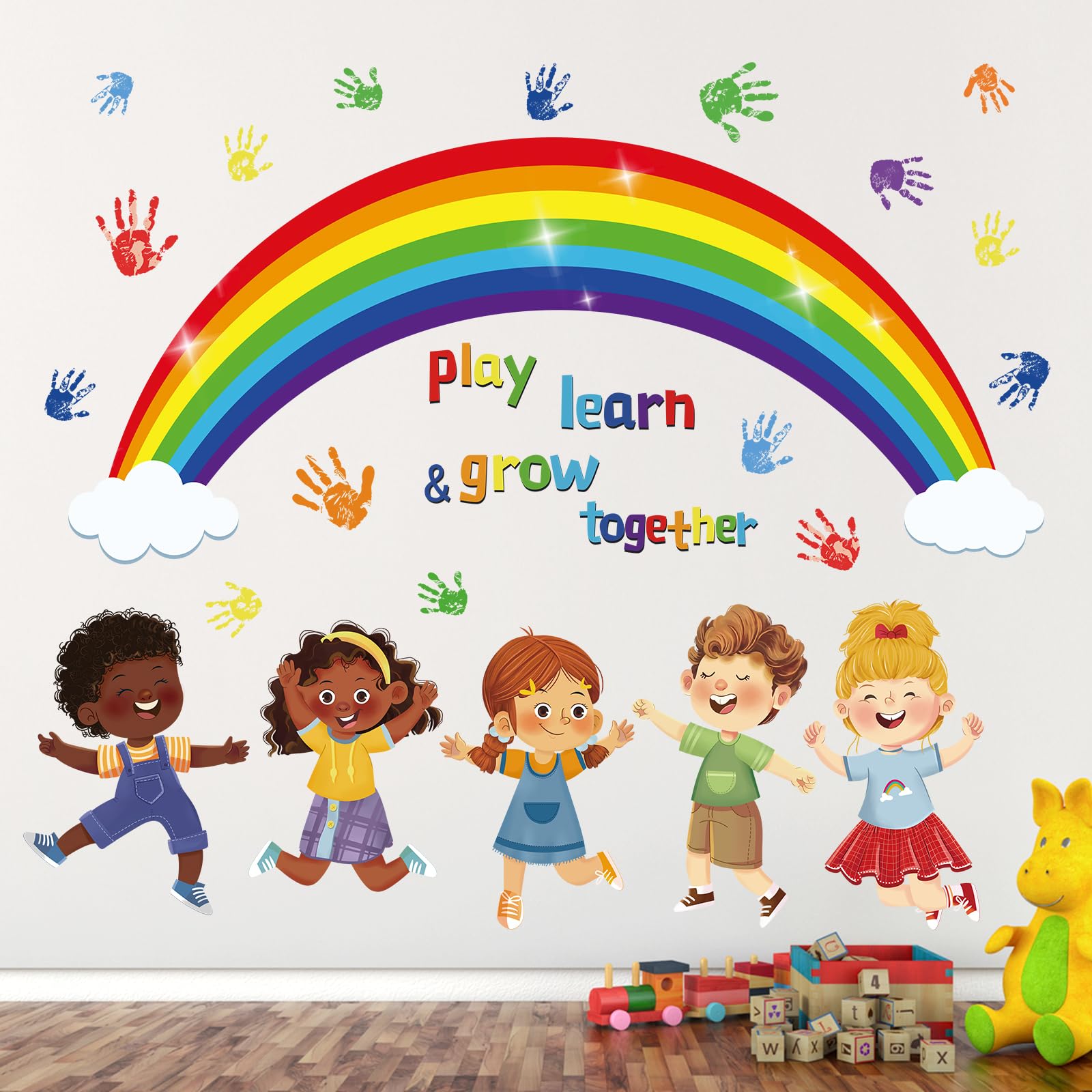 Wondever Reading Corner Rainbow Wall Decal: bright classroom decor that inspires reading and creativity.