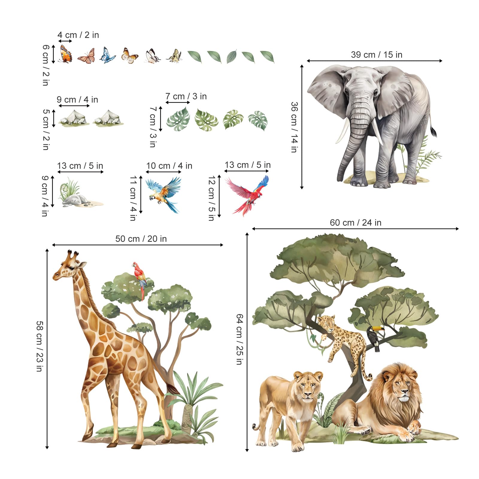 Wondever safari wall art transforms playroom into a jungle exploration.