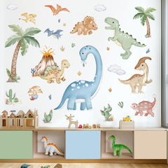 Wondever tropical plants wall stickers for colorful playroom ambience