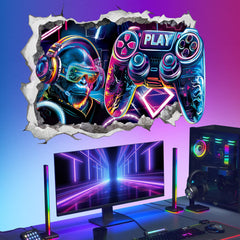 Wondever video game wall art decor adds vibrant playroom appeal