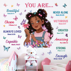 Wondever Black Girl Magic wall decals elevate girls' bedroom decor effortlessly