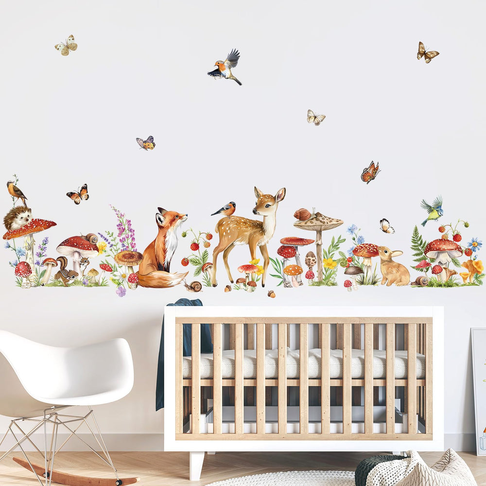 Wondever nursery decal panel delivers soft woodland vibes without wall damage