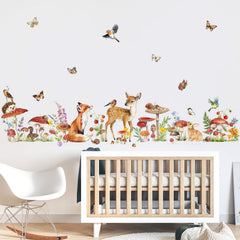 Wondever nursery decal panel delivers soft woodland vibes without wall damage