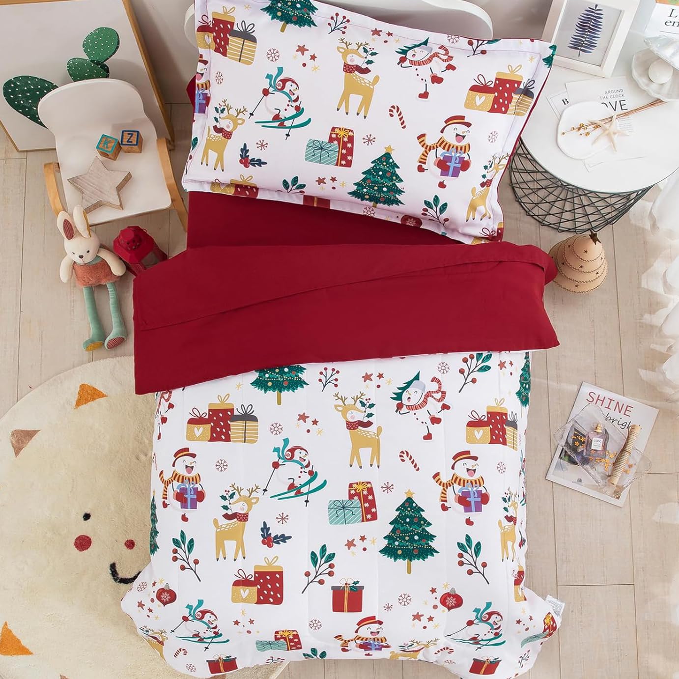 WONGS BEDDING toddler set fitted sheet 28x52x8 for snug fit.