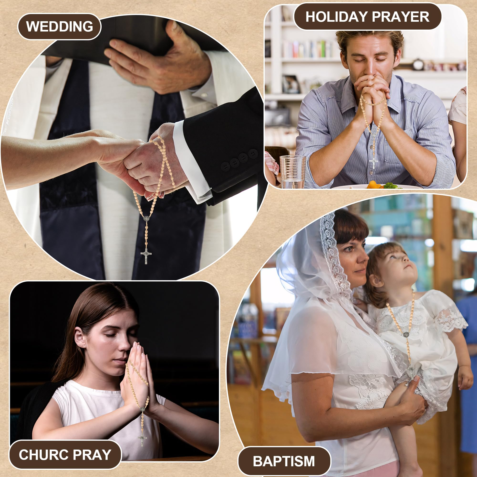 Wonitain baptism-friendly rosary set, ready for gifting to family and friends.