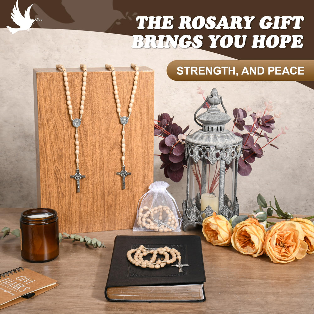 Wonitain St Benedict centerpiece rosary emphasizes tradition with a timeless, reverent centerpiece.