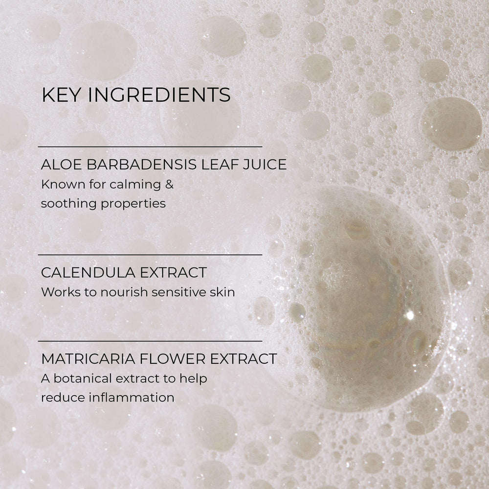 Woo More Play Be There In Five foam texture closeup, silky lotion-gel for comfortable cleansing.
