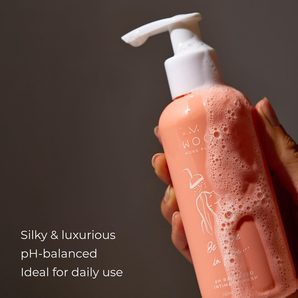 Woo More Play Be There In Five travel-ready bottle ready for gym or trip.