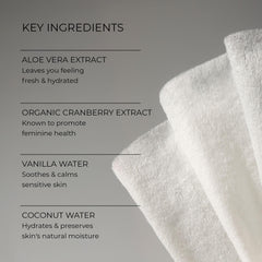 Woo More Play Freshies pH-balanced gentle formula for sensitive areas