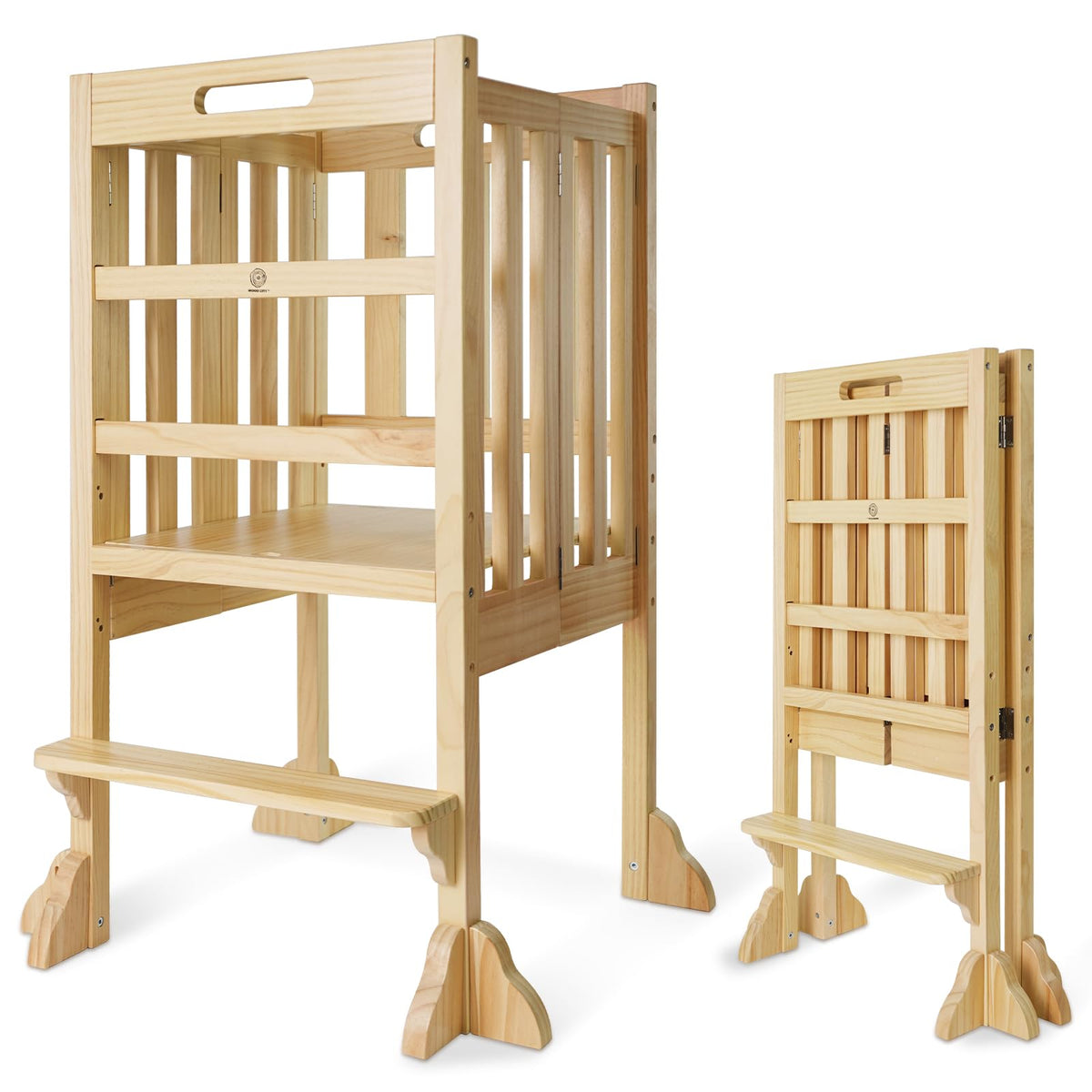 WOOD CITY foldable learning tower enabling safe kitchen exploration