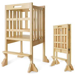 WOOD CITY foldable learning tower enabling safe kitchen exploration