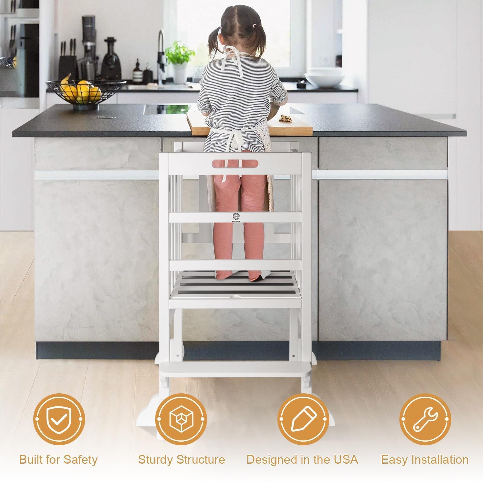 WOOD CITY foldable standing tower packaging and simple setup ready