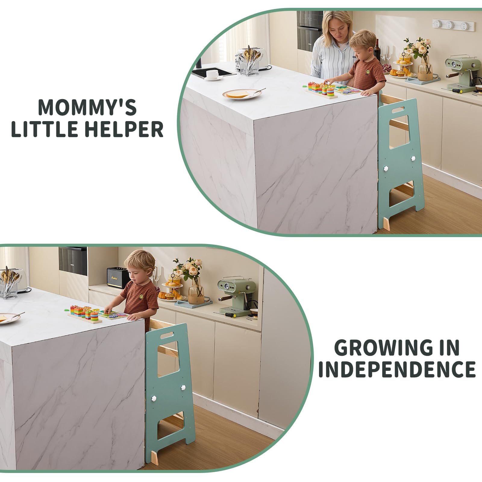 WOOD CITY balance boards on both sides enhance overall stability.