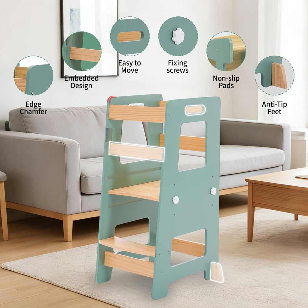 WOOD CITY removable platform adapts as your child grows.