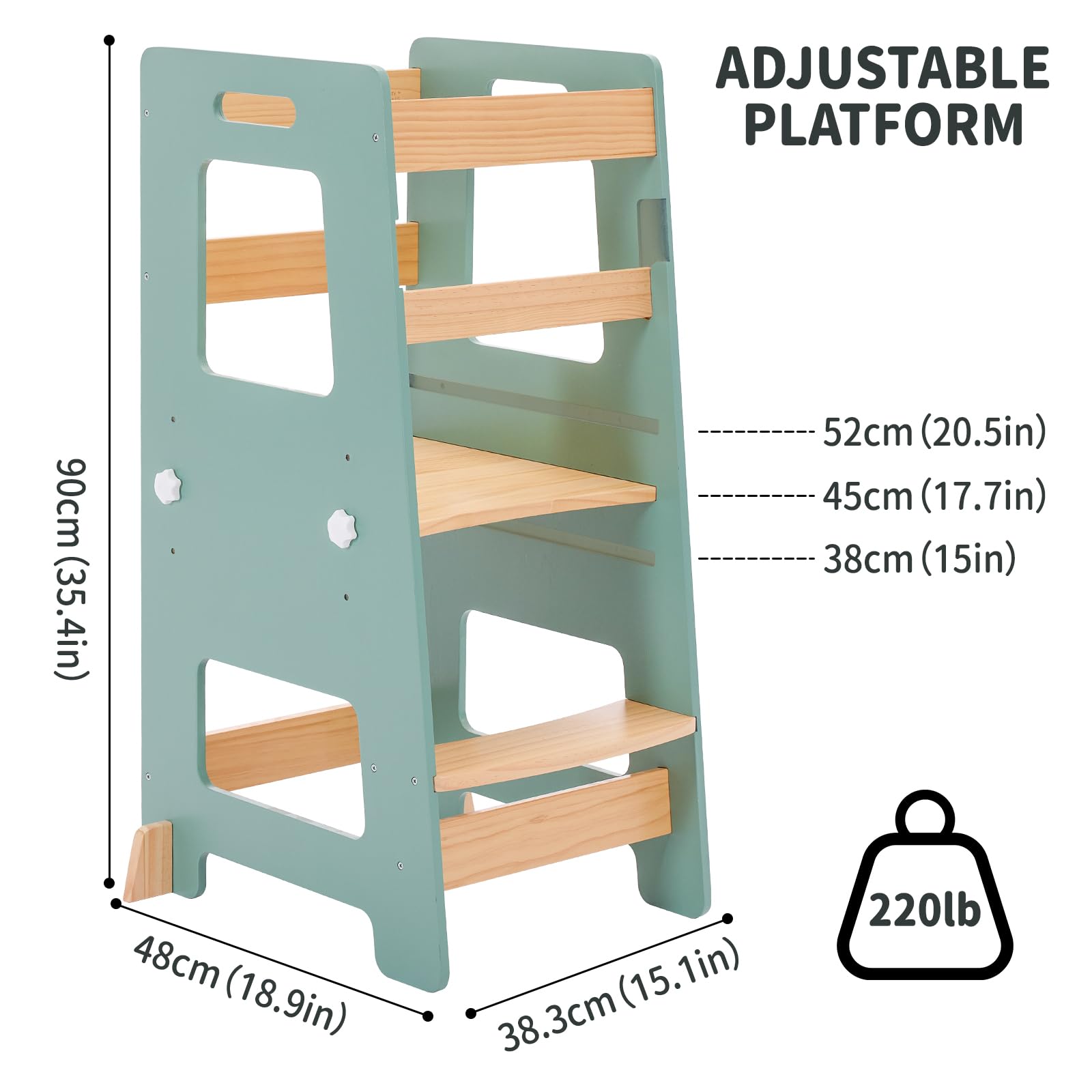 WOOD CITY rounded edges reduce risk during play and learning.