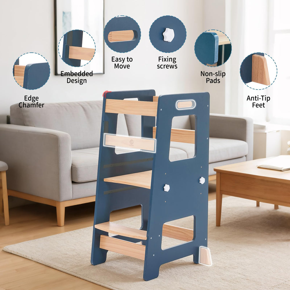 WOOD CITY Learning Tower 17 point seven inch platform suits growing kids