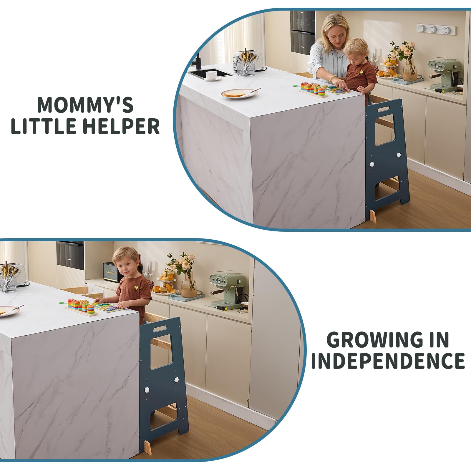 WOOD CITY Learning Tower 20 point five inch platform extends reach