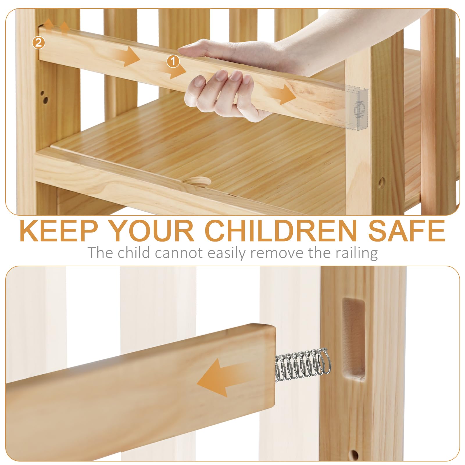 WOOD CITY safety features protect little climbers during use