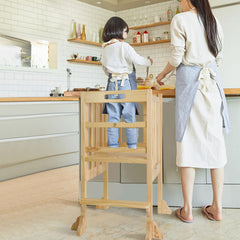 WOOD CITY toddler stool with quick assembly guide for easy setup