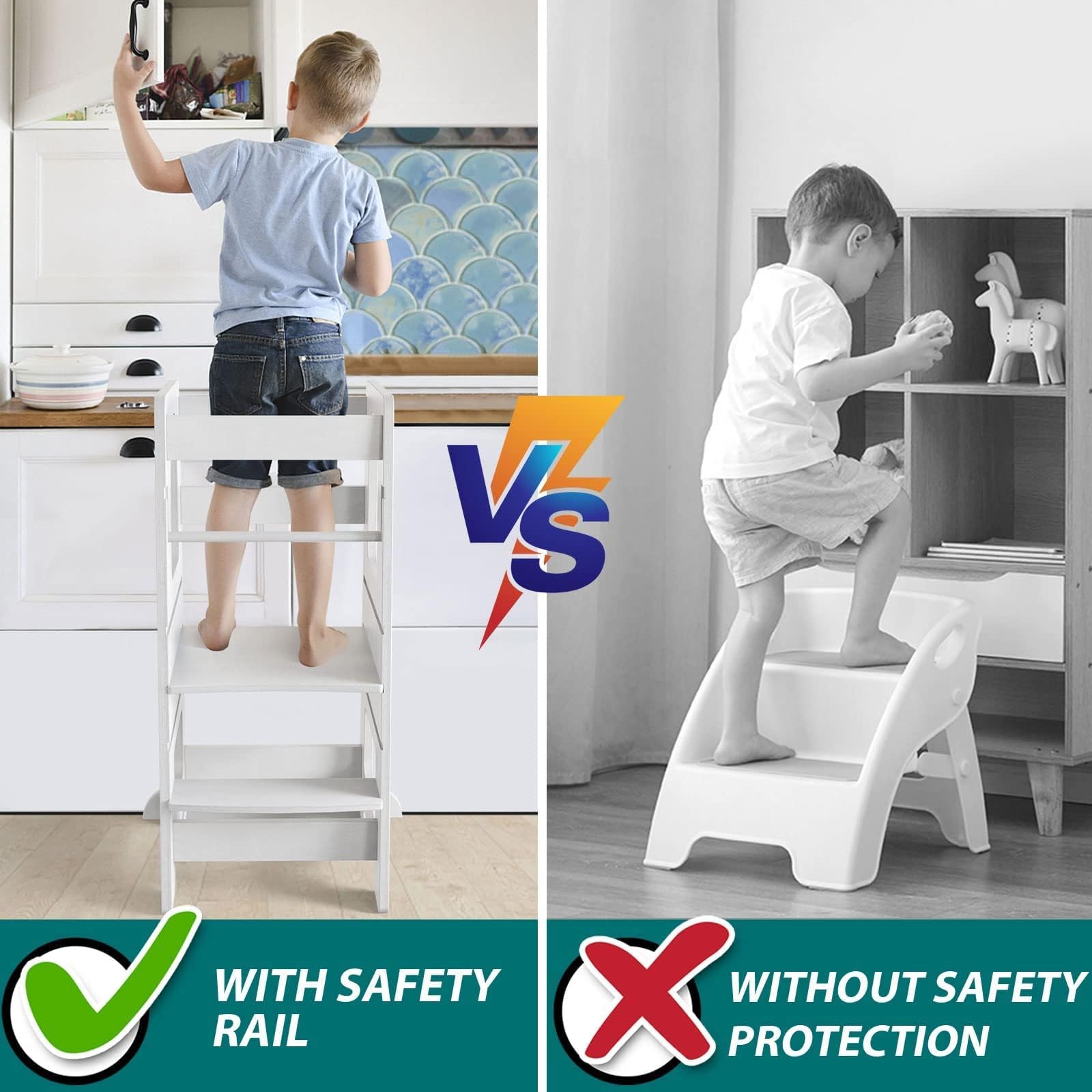 Weight capacity up to 220 pounds supports growing kids.